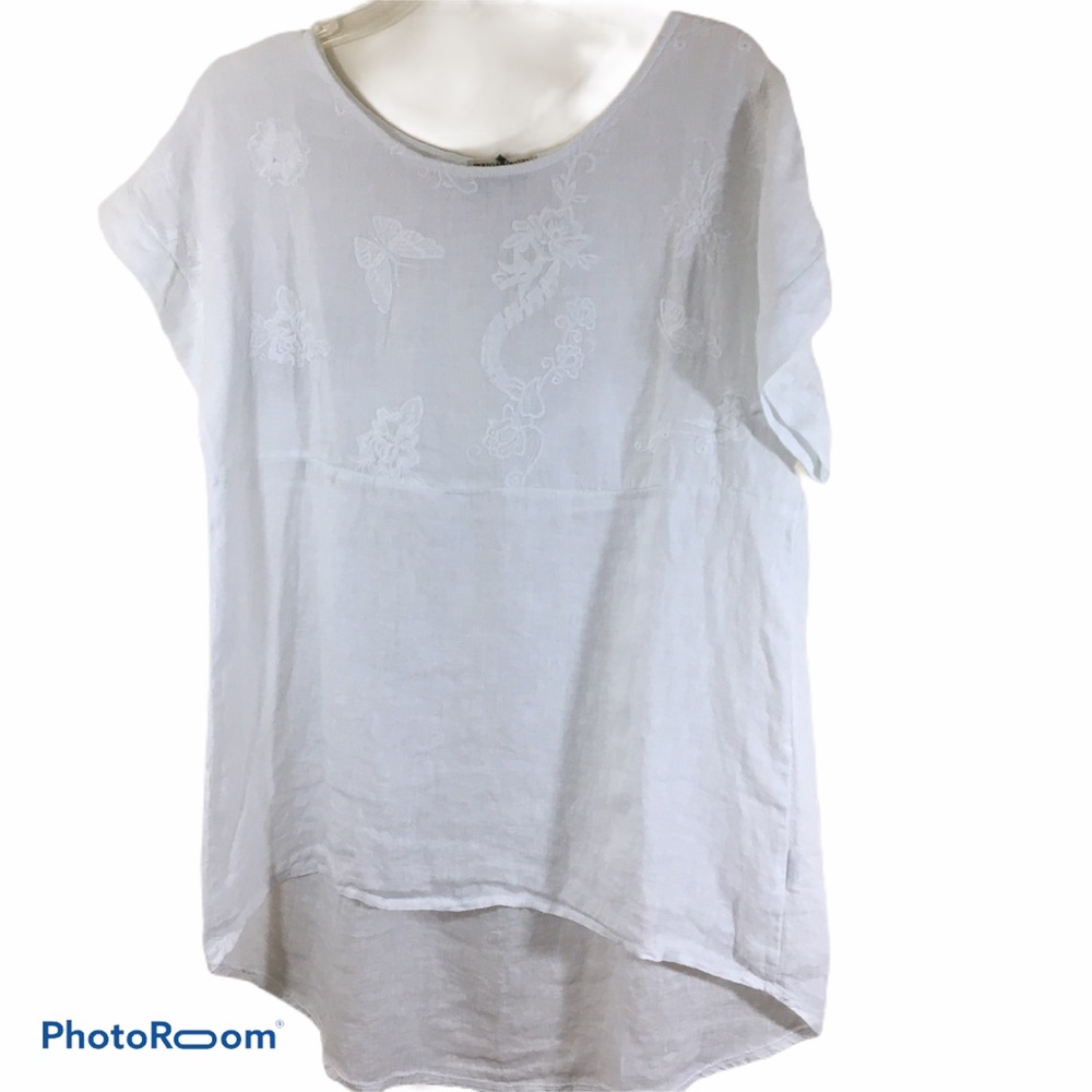 Italian Linen Top Terzo Millennio Size Small NWT